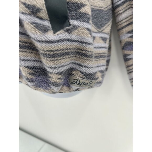 Rafter C XL Aztec Cotton Quarter-Zip Pullover Sweater Southwestern Tribal 90s - Picture 6 of 14